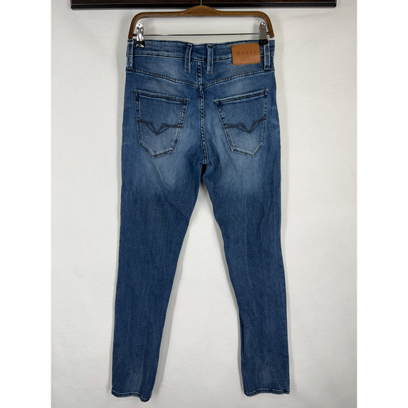 Guess Slim Tapered Skinny Retro Distressed Denim Womens Pants Size 30X32 - Picture 8 of 11